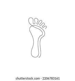 Continuous line  Drawing Human Bare Foot in Sketch Art Style