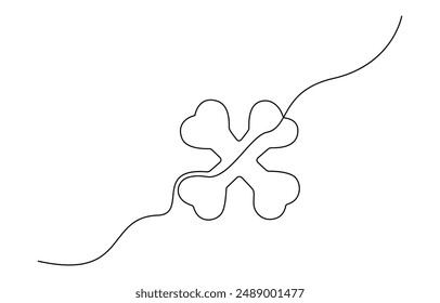 
Continuous line drawing of human bone. Line art of dog bone. One line drawing background. Vector illustration. Simple human bone line art vector illustration