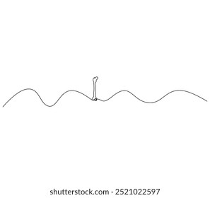 Continuous line drawing of human bone. Line art of bone One line drawing background Vector illustration.