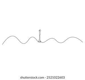 Continuous line drawing of human bone. Line art of bone One line drawing background Vector illustration.