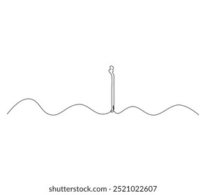 Continuous line drawing of human bone. Line art of bone One line drawing background Vector illustration.