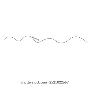 Continuous line drawing of human bone. Line art of bone One line drawing background Vector illustration.