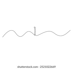 Continuous line drawing of human bone. Line art of bone One line drawing background Vector illustration.