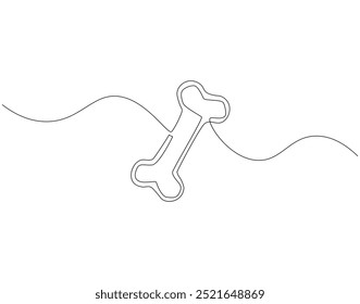 Continuous line drawing of human bone. Single line illustration of human bone design. National bone and joint day concept. Editable outline