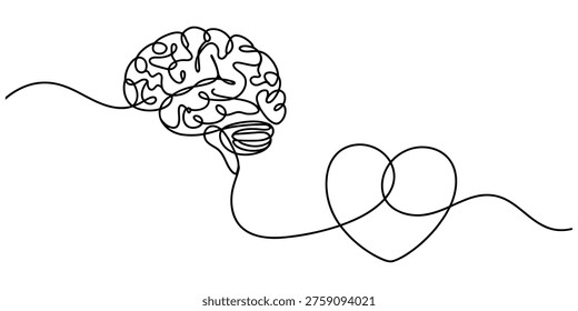 Continuous line drawing human