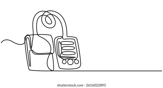 Continuous line drawing Human hand using tonometer to measure check blood pressure and pulse concept, Doctor measures the blood pressure patient. Vector illustration. Isolated on white background.