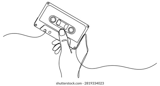 Continuous line drawing human
