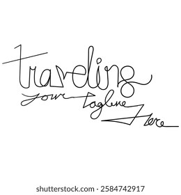  continuous line drawing icon typography logo
