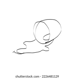 Ilustración continua de dibujo de café