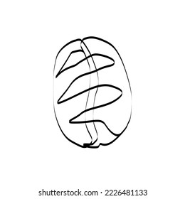 Continuous line drawing illustration of coffee