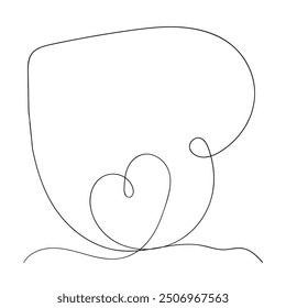 continuous line drawing images of love in love