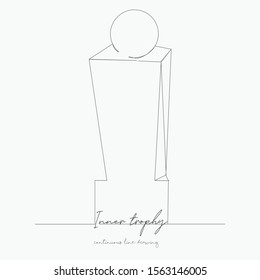 continuous line drawing. inner trophy. simple vector illustration. inner trophy concept hand drawing sketch line.