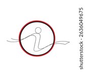 continuous line drawing instructions icon template