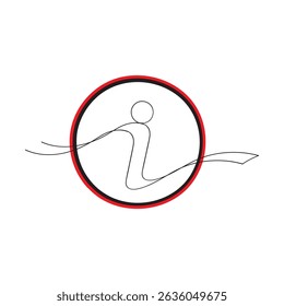  continuous line drawing instructions icon template