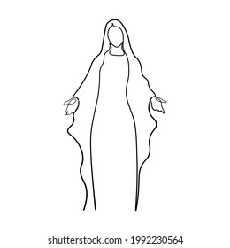 Continuous line drawing of Jesus Christ vector illustration Testament
Bible