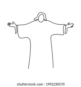 Continuous line drawing of Jesus Christ vector illustration Testament
Bible