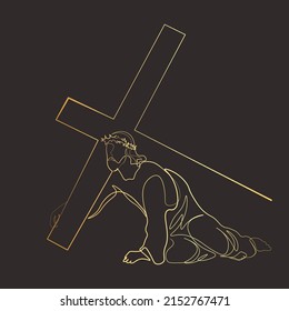 Continuous line drawing of Jesus Christ vector illustration Testament
Bible
