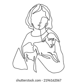 Dibujo de línea continua de la ilustración vectorial de Jesucristo Testamento
Biblia