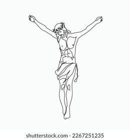Continuous line drawing of Jesus Christ vector illustration Testament
Bible