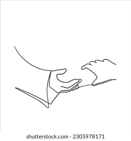 Continuous line drawing of Jesus Christ vector illustration Bible words