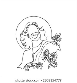 Kontinuierliche Zeilenzeichnung Jesu Christi Vektorgrafik Bibelwörter