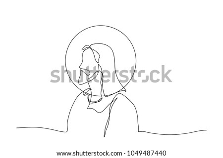 continuous line drawing of Jesus Christ religion illustrator
