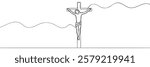 continuous line drawing of Jesus