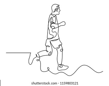 continuous line drawing of jogging.run