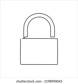 Continuous line drawing of key