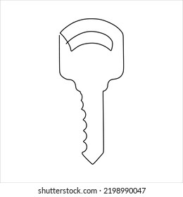 Continuous line drawing of key