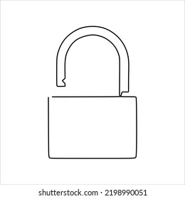 Continuous line drawing of key