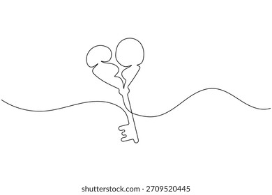 Continuous line drawing key