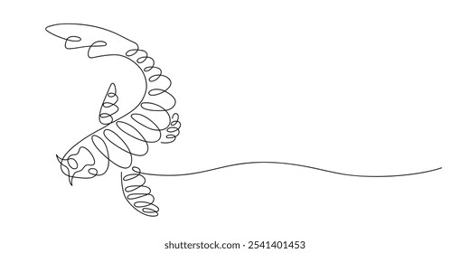 Dibujo de línea continua de peces de carpa koi. Esbozo lineal negro minimalista aislado sobre fondo blanco. Ilustración vectorial dibujada a mano.