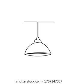 Continuous Line Drawing Of Lamp