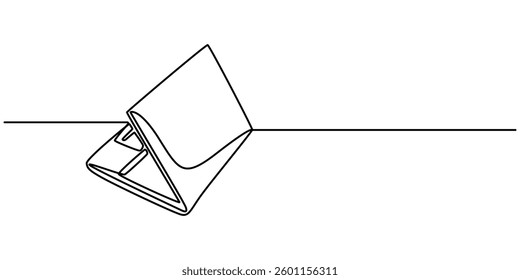 Continuous Line Drawing of Laptop Icon. Hand Drawn Symbol Vector Illustration, One line drawing of laptop gadget, continuous single line drawing of laptop computer, line art vector illustration, style
