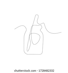 Continuous line drawing of lemonade. Template for your design. Vector illustration