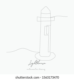 continuous line drawing. lighthouse. simple vector illustration. lighthouse concept hand drawing sketch line.