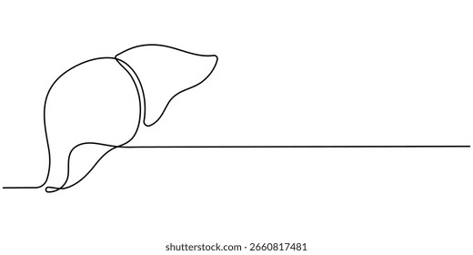Continuous Line Drawing of Liver Icon. Hand Drawn Symbol Vector Illustration, Set of human organ one line continuous drawing. Lungs, brain, stomach, heart, liver, kidneys continuous one line. 
