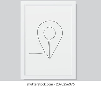 ubicación de dibujo de línea continua. Utilícelo para tarjeta de diseño, afiche, pancarta, publicación en medios sociales, huella de moda
calendario de ecommerce. ilustración.
