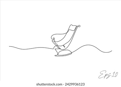 continuous line drawing of a lounge chair	