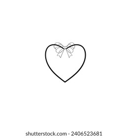 Continuous Line Drawing Love. Illustration Icon Vector