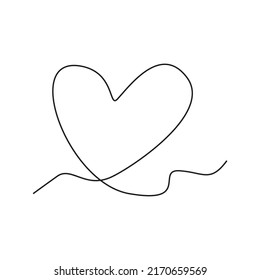 Continuous Line Drawing Love Lettering Vector Stock Vector (Royalty ...