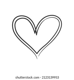 Dibujo continuo de la señal de amor. Dibujo de una línea de amor al corazón. Ilustración minimalista del amor
