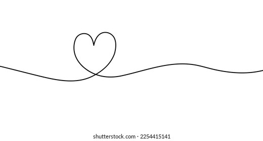 Dibujo continuo de línea de signo de amor con dos corazones abrazando diseño minimalista sobre fondo blanco