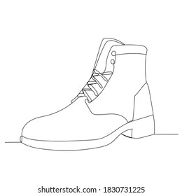 Continuous Line Drawing Male Shoe Stock Vector (Royalty Free ...