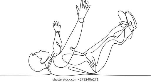 Continuous line drawing man