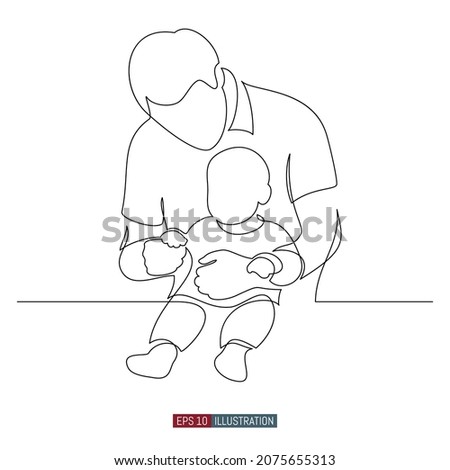 Similar – Image, Stock Photo Dad holds your hand