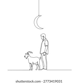 continuous line drawing; man