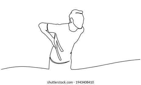 Continuous line drawing man