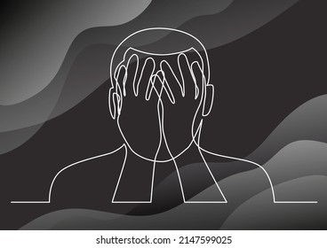 Dauerzeichnung von Menschen mit Depressionen